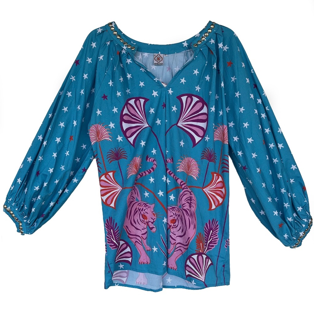Sheridan French Top Blue w/ Tiger Size M